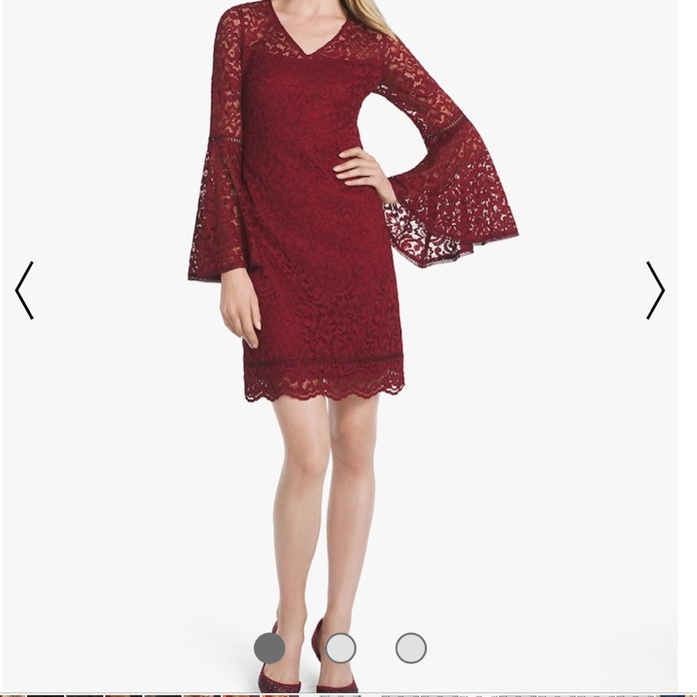 WHBM Bell-Sleeve Lace Shift Dress